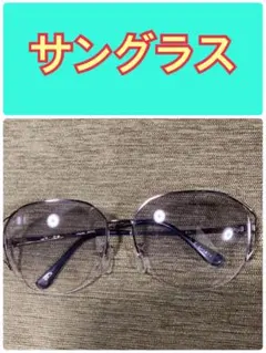 シルバーオーバルサングラス