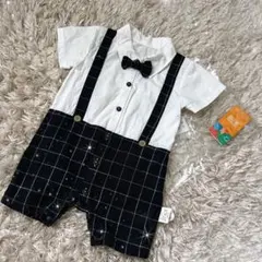 仮 衣装 タキシード風ロンパース