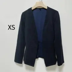 a165 ノーカラー ジャケット 参観 学校 オフィス 会社 シンプル 上品