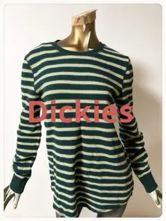 ☘️T23599☘️Dickies 長袖 ボーダー リブ トップス M