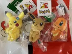 ポケモン 30周年限定，ぬいぐるみ 3点セット ピカチュウ・イーブイ・ヒトカゲ