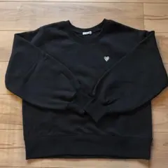 裏起毛トレーナー ハート刺繍