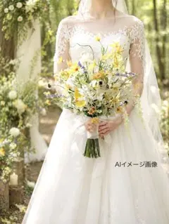 ヘアアクセサリー付　初夏ウェディング＊ナチュラルクラッチブーケ