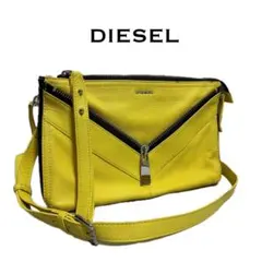DIESEL イエローレザーショルダーバッグ - メルカリ