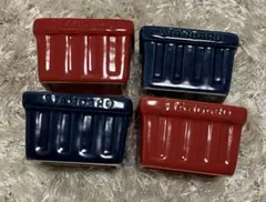 ♪STANDARD ミニココット 4個セット 赤 ✖️２青✖️２　可愛い！！のサムネイル