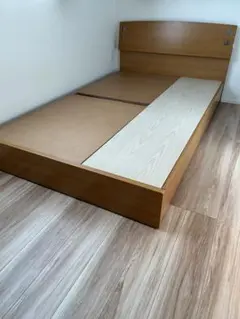 大塚家具　木製セミダブルベッドフレーム 引き出し付き　オーク　※2/9までの出品