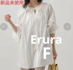 Erura/エルーラ ホワイトハクドットブラウス 長袖 フリー