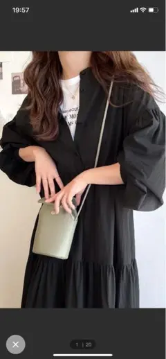 classicalelf コットン100%バックリボンティアードワンピース