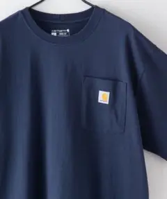 Carhartt ポケットTシャツ ネイビー S