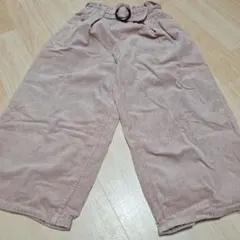 GU ピンク コーデュロイ ワイドパンツ 150