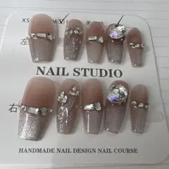 ハンドメイド ネイルチップ 10個セット Mサイズ