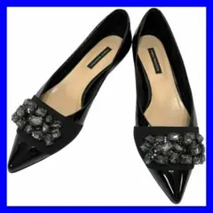 ★美品 ファビオルスコーニ (23.5) パンプス エナメル オールレザー 本革