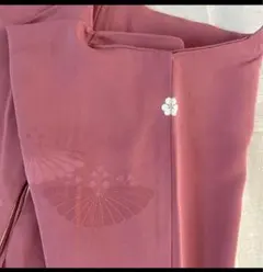 色無地 着物 地紋 一つ紋　桐箱保管品のサムネイル