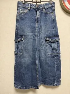 GAP デニム カーゴロングスカート