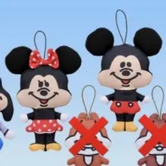 ディズニーへなへなマスコット ミッキー&ミニー ぬいぐるみ キーホルダー セット