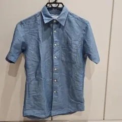 UNIQLO 半袖シャツ ブルー S