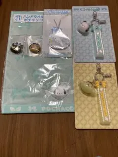 サンリオ　　当たりくじ　シナモン　ポチャッコ　プリン　おめん　バツ丸