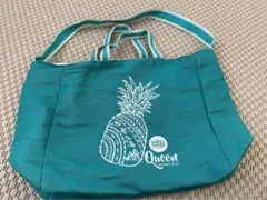 WHOLE FOODS ターコイズ パイナップル トートバッグ