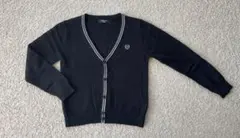 COMME CA ISM★コムサイズ★カーディガン★Vネック★薄手★黒★130