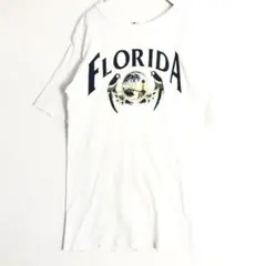 3125　90s USA製　Florida シングルステッチ　鳥　Tシャツ　白