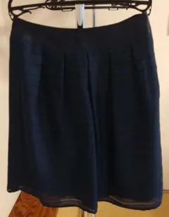 【値下げしました！】ひざ丈スカート　フレアスカート　ネイビー　サイズ38