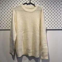 GU アクリルニット セーター アイボリー