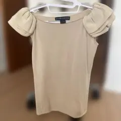 Ralph Lauren ベージュ ニット　オフショルダー トップス