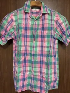 ユニクロ　マドラスチェックシャツ　M