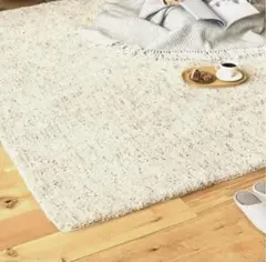 ウミコ様専用☺︎新品未使用　アイボリー　ラグ 90cm x 140cm