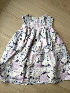 petit main 花柄ワンピース 90