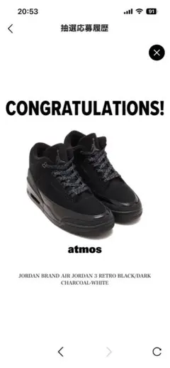 Nike Air Jordan3 Retro Black Cat 29.0cm