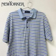 00s頃　vintage NEWYORKER ボーダーポロシャツ Lのサムネイル