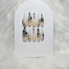 韓国　ギャル　ネイルチップ　ネイル　ロング　スナ系　量産型　y2k ワンホン