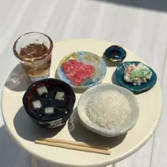 ミニチュアフード　ミニチュア定食セット　刺身定食