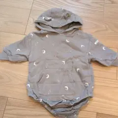 PUPPAPUPO グレー フード付きロンパース