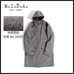 新品 MIDA(ミダ) ヘリンボーンフーデッドコートのサムネイル