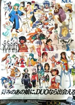 D*z様 NEC ゲームキャラクターPCエンジンDuo販促ポスターのサムネイル