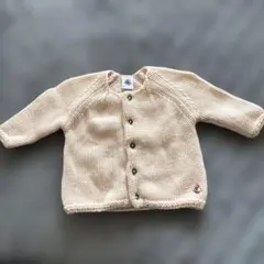 PETIT BATEAU 薄ピンク　ニットカーディガン 6ヶ月　60 70