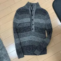 MONSIEUR NICOLE グレー系ニットセーター