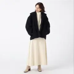 DES PRÉS(デ・プレ)ウールダブルモッサ フーデッドショートコート