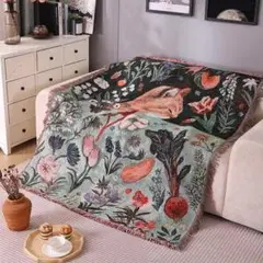 マルチカバー ブランケット ラグ タペストリー ソファー 油絵風 cat ネコ