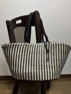 未使用級✨MAISON KEYS メゾンキーズ カゴバッグ バイカラー 洗える