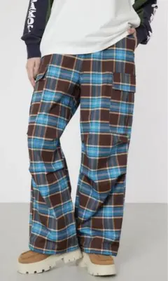 ロデオクラウンズ　チェックカーゴパンツ　美品　フリーサイズ