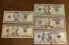 イミテーション米ドル札5pset