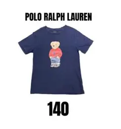 【ポロラルフローレン】ポロベア　プリント　半袖Tシャツ　キッズ　ネイビー　140