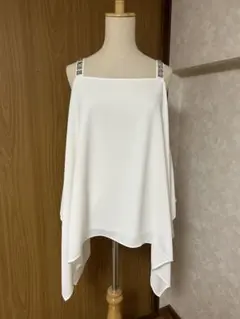 Rady ビジュー ショルダーチュニック シフォン オフショルトップス ホワイトのサムネイル