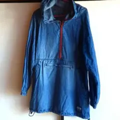 プルオーバーデニムパーカー