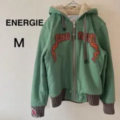 ENERGIE✨フード付きジャンパー Ｓ✨パーカー✨カジュアル✨古着✨緑