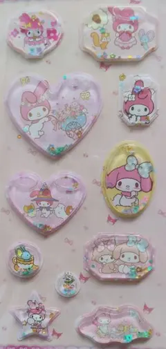 マイメロ　サンリオ　ウォーターシール　シール帳　ドロップ
