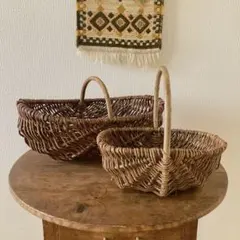 【専用です！！】オランダのアンティークショップで購入したかご、大。